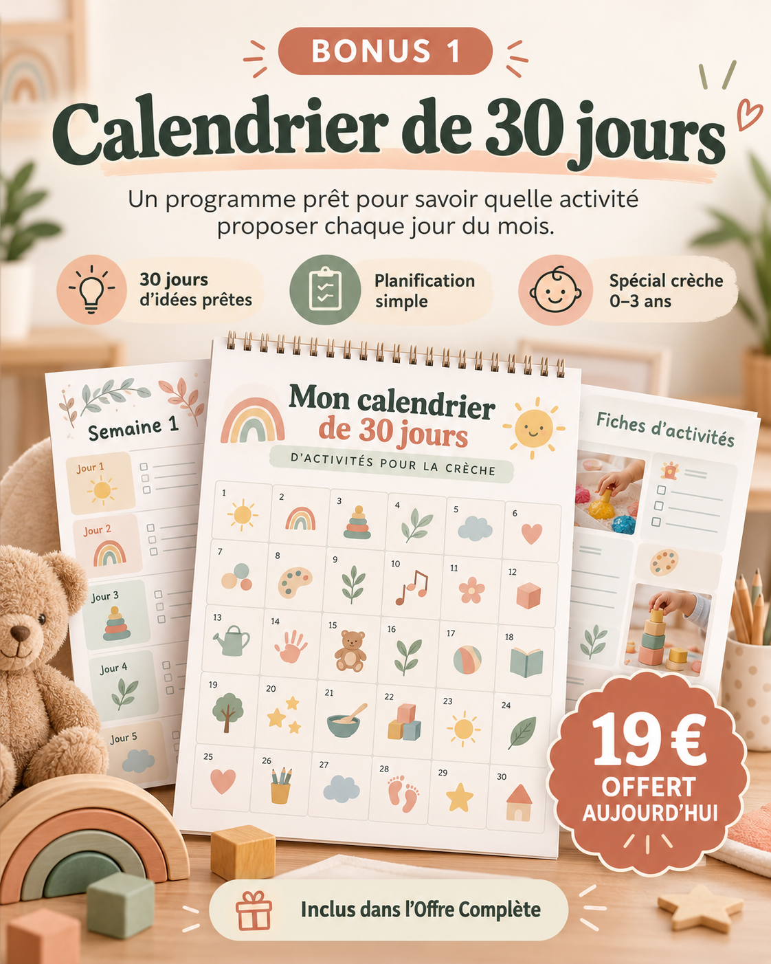 Bonus 1 — Calendrier de 30 jours