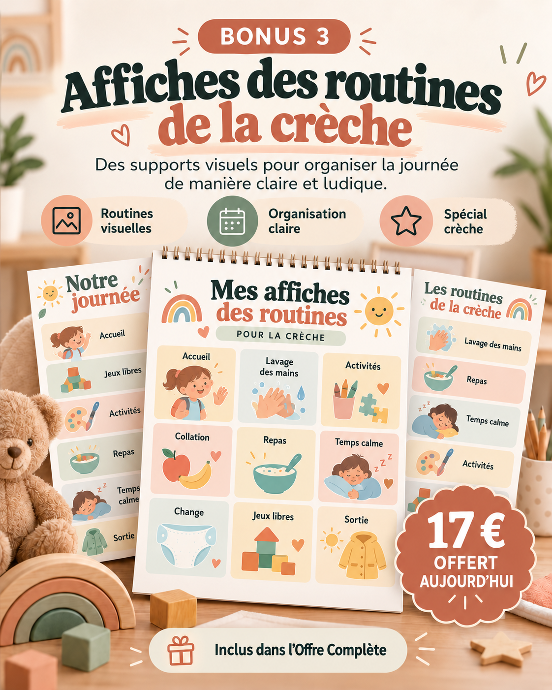 Bonus 3 — Affiches des routines de la crèche